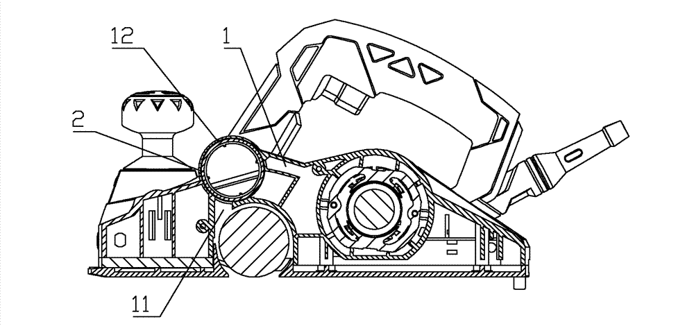 Dual-edge scrap discharging mechanism for electric planer