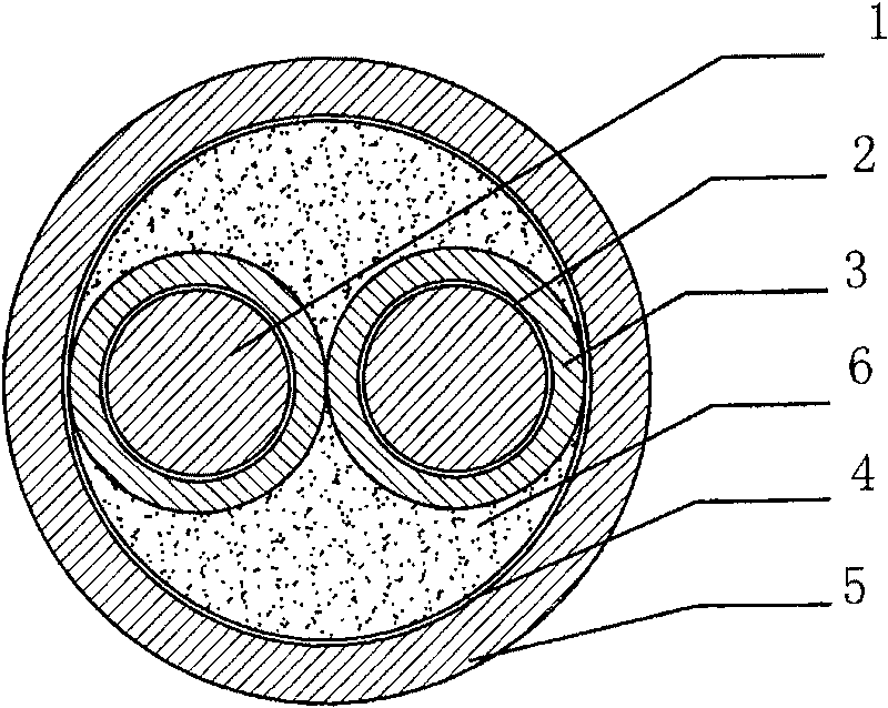 Method for manufacturing copper coated aluminum dual-core flame-retardant flexible electric cable