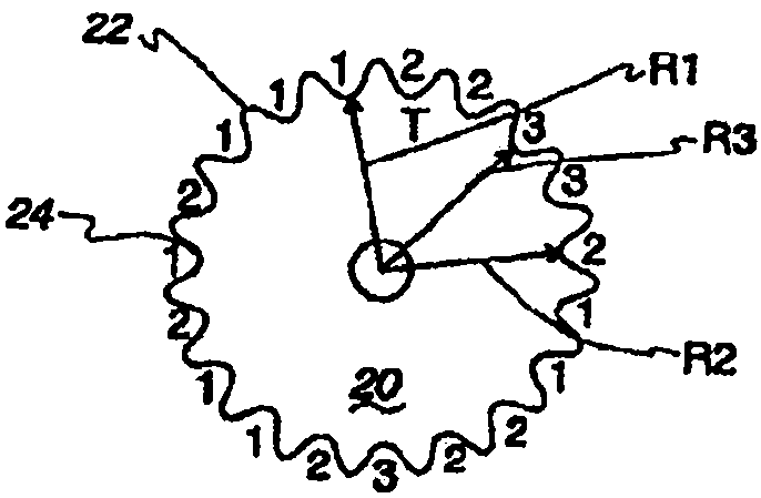 Multiple tension reducing sprockets in a chain and sprocket system