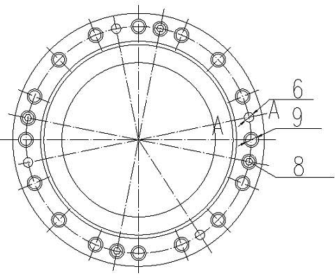 Method for machining separated type outer ring of small and medium-sized thin-wall crossed cylindrical roller turntable bearing