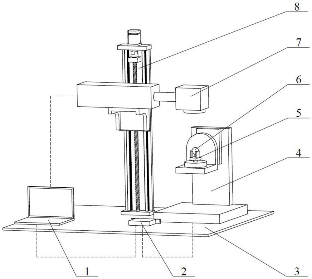 Laser ablation processing device and method for surface microstructure of curved-surface workpiece