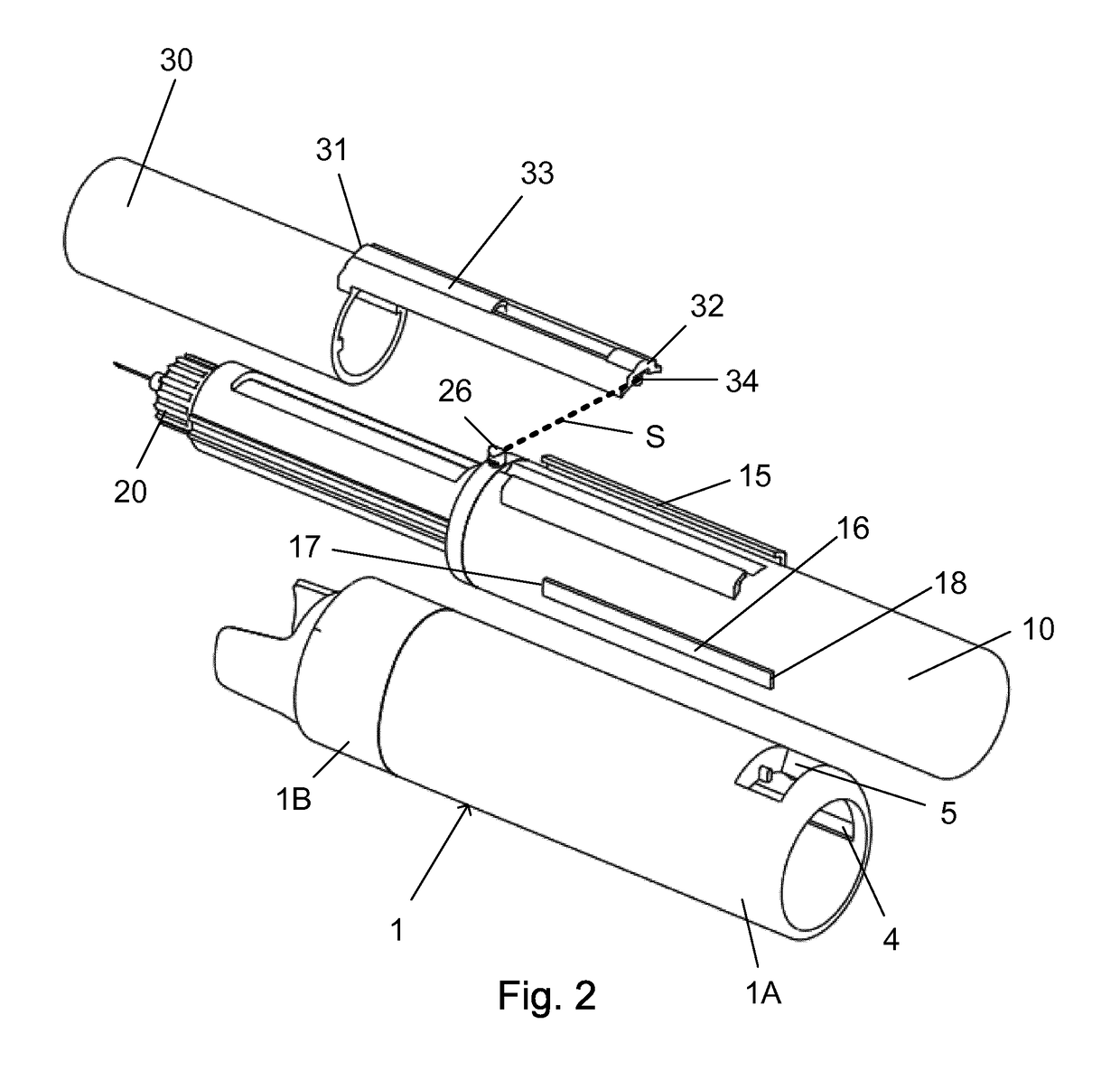 Injection device with integrated needle shield