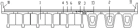 Spliced girder bridge and construction method thereof