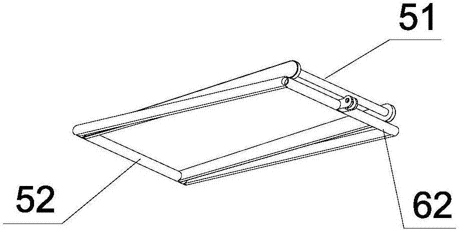 Lifting sun-drying frame with loop-chain supporting arms