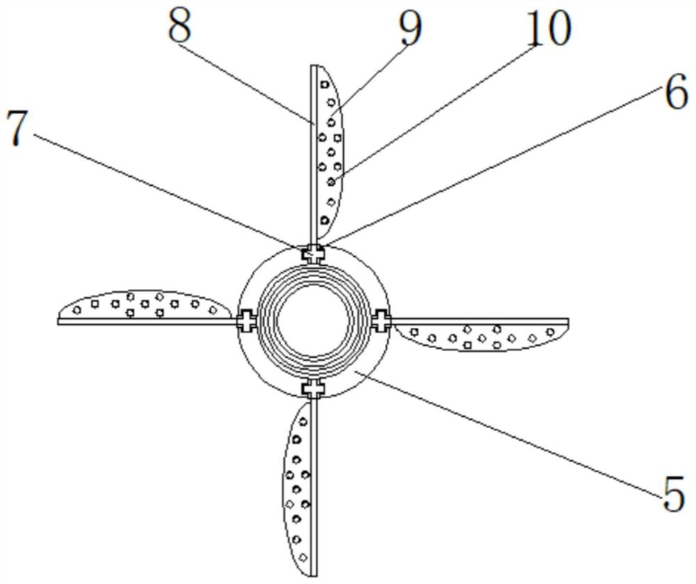 Raw material mixing equipment with uniform discharging structure for mold production