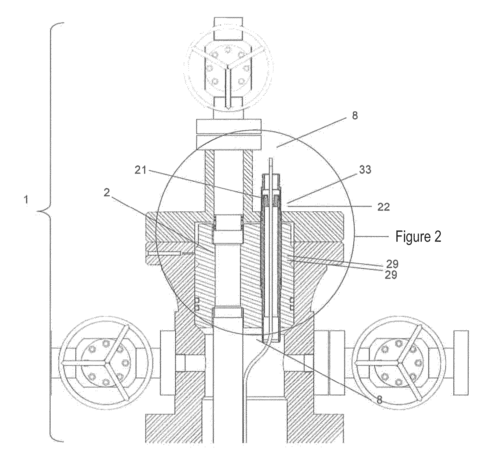 High pressure mechanical seal for cables and power lines in oil wells