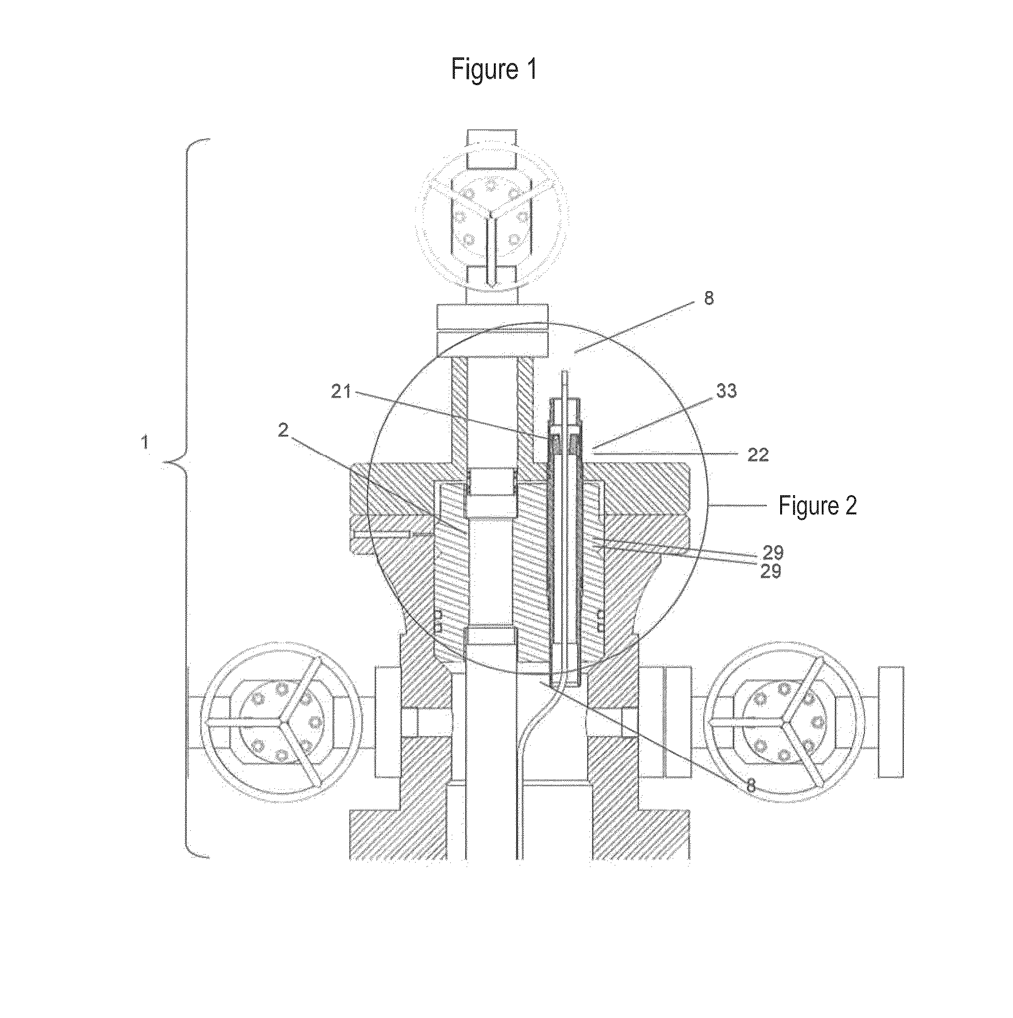 High pressure mechanical seal for cables and power lines in oil wells