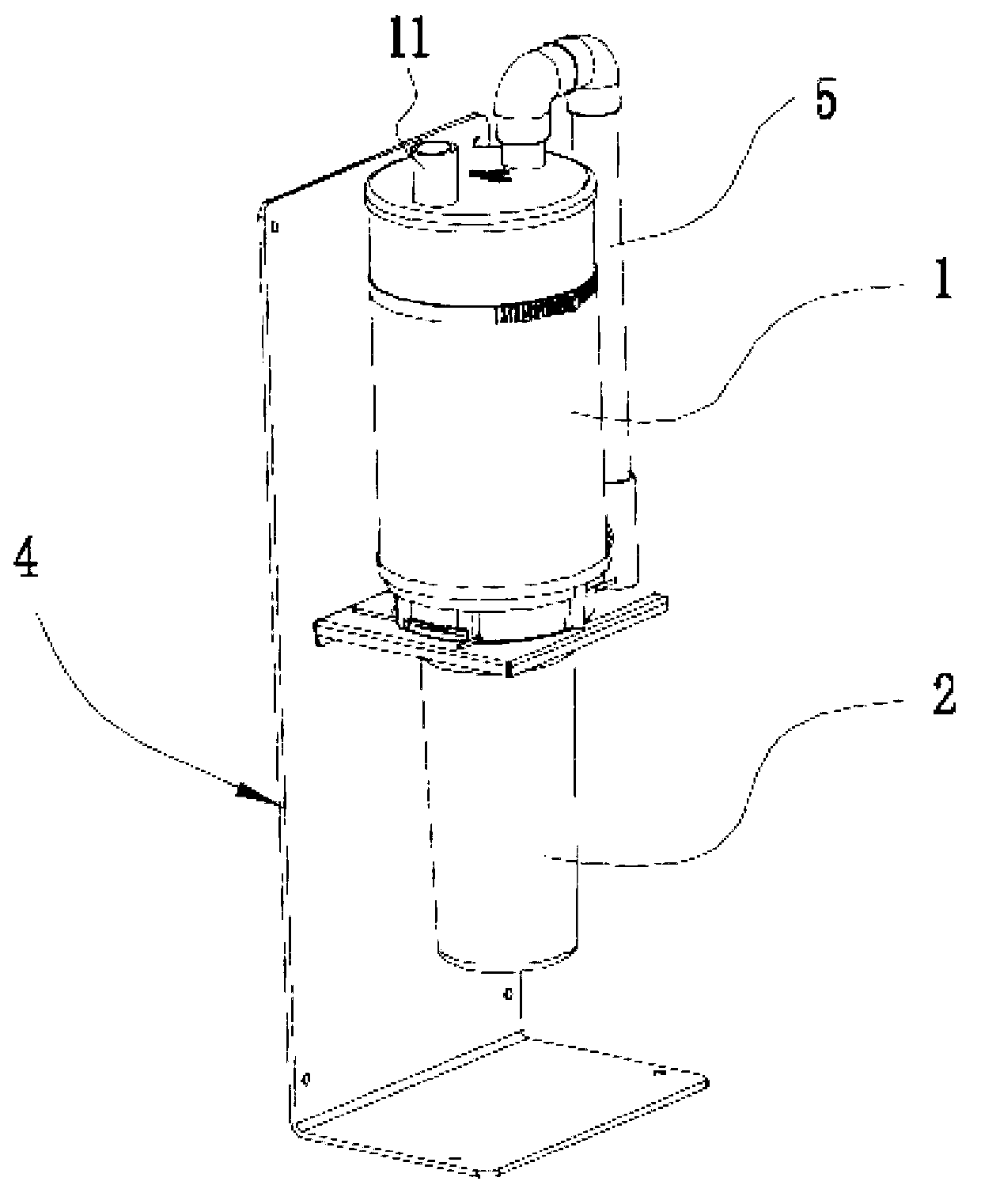 Heavy metal separating device