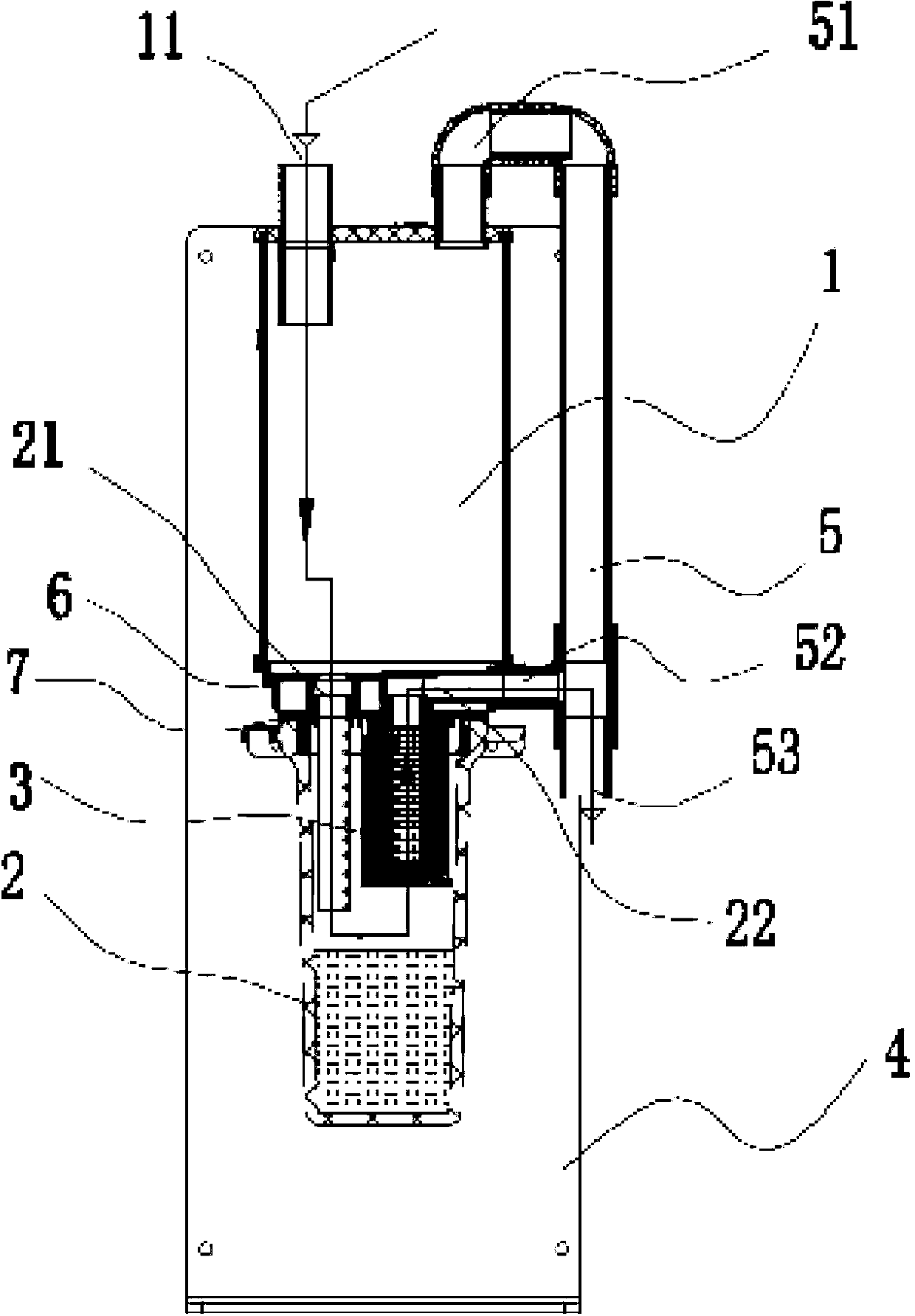 Heavy metal separating device