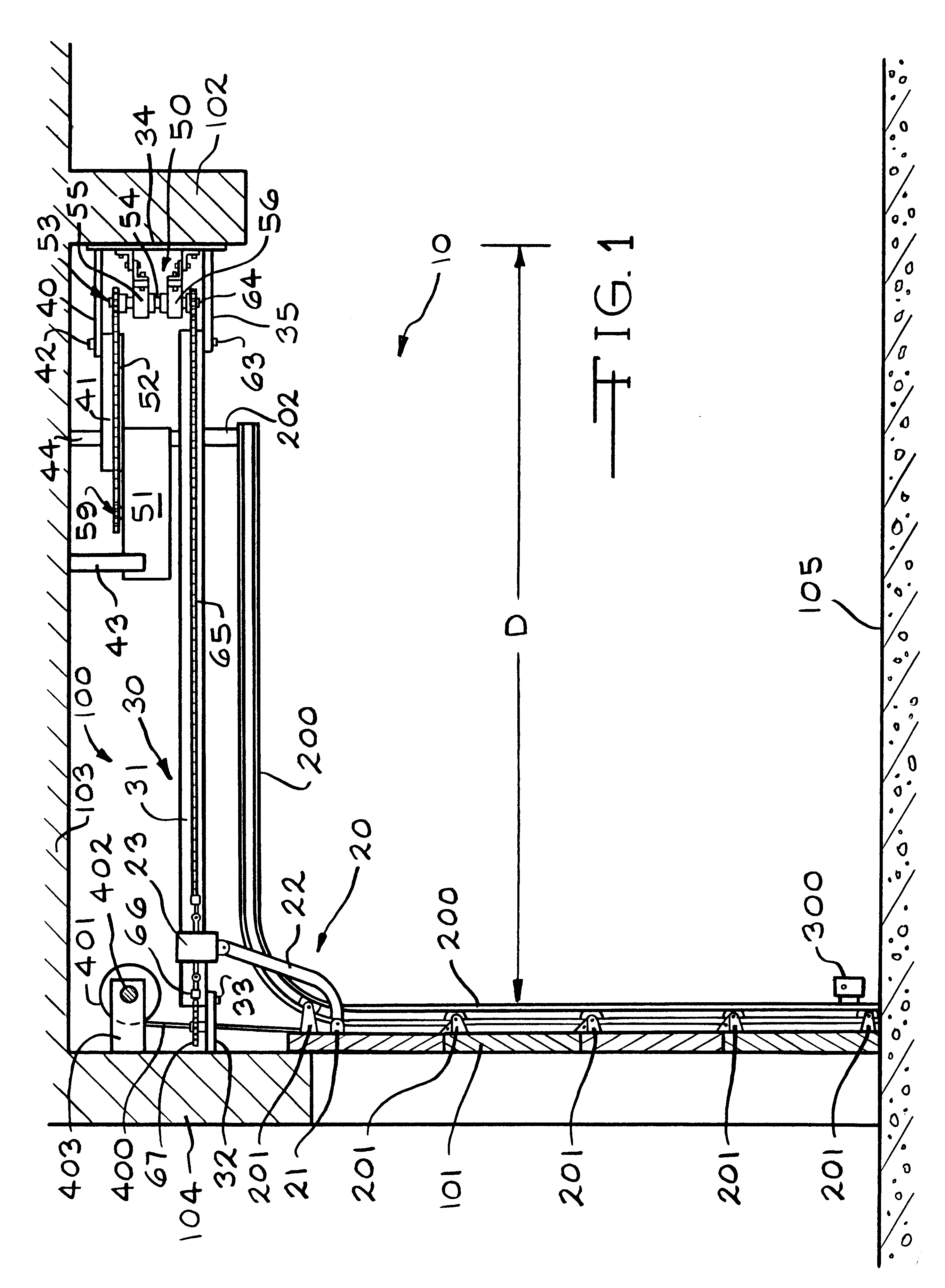 Door opener apparatus with power transfer mechanism