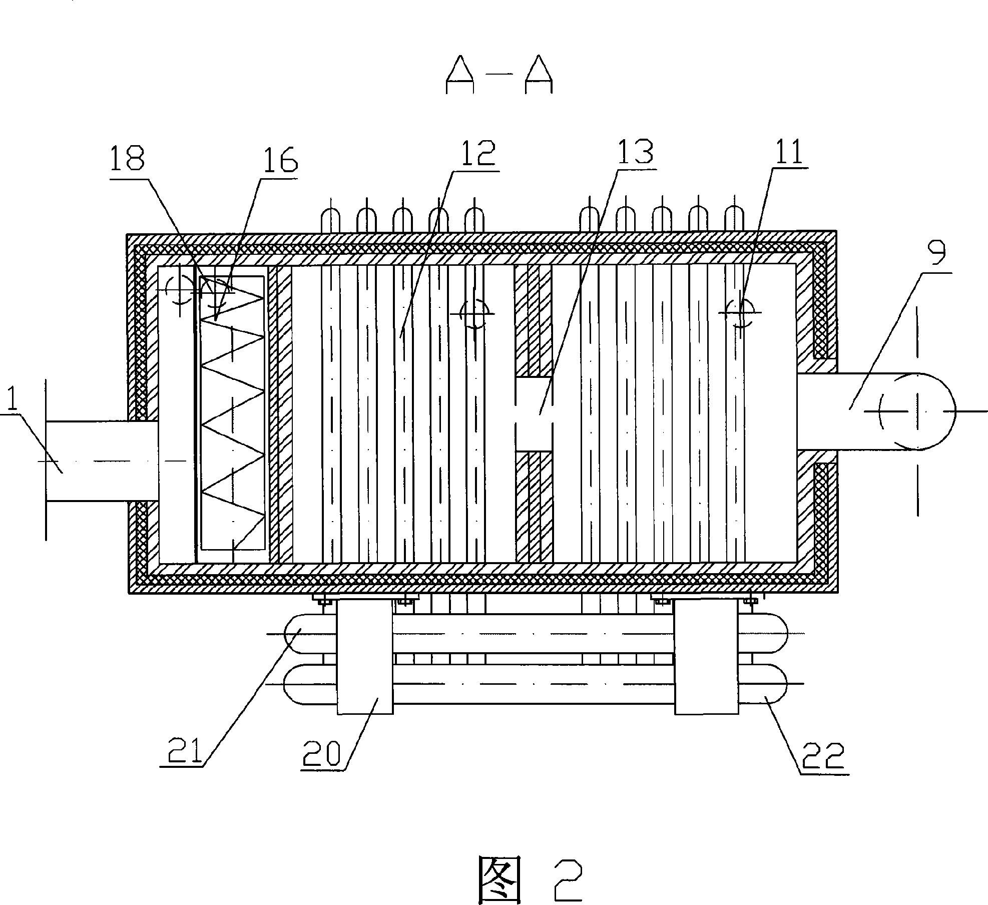 Composite type cold slag device