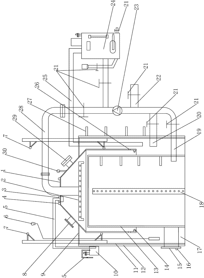 Floating cover type dry fermentation biogas digester device