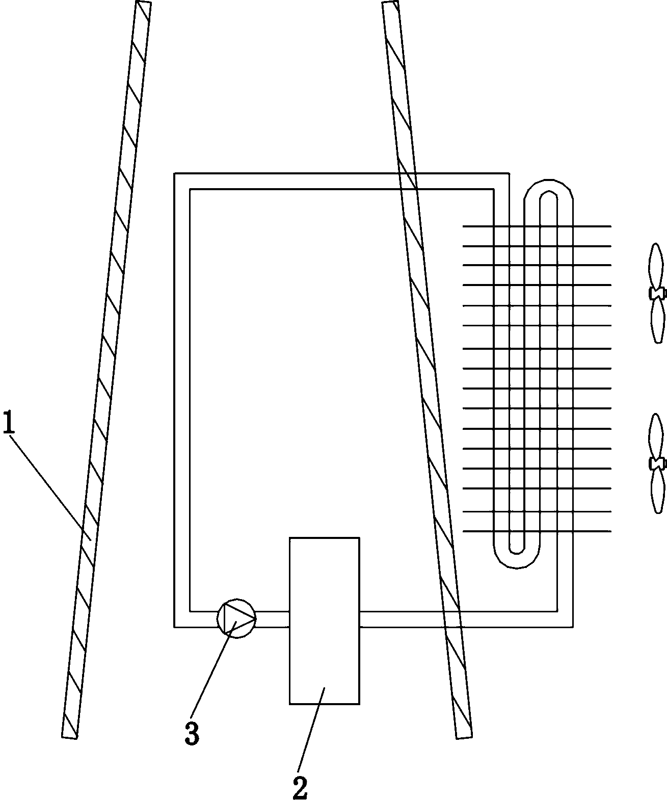 Energy-saving cooling system of wind generating set frequency converter