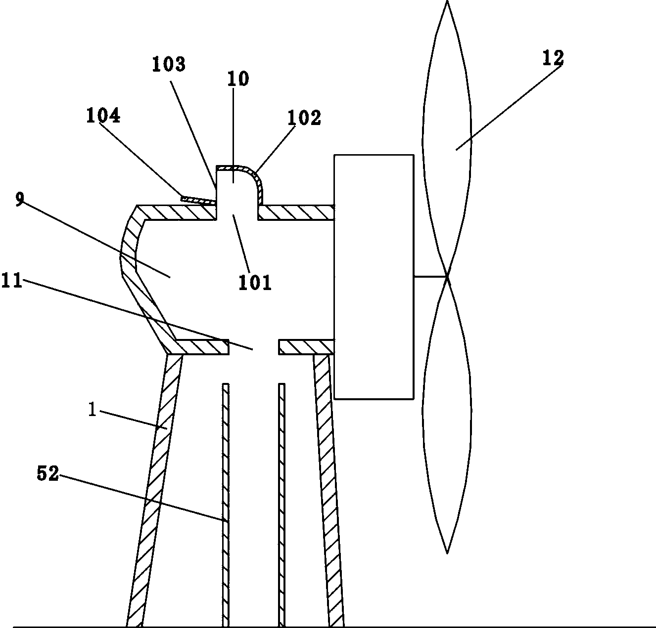 Energy-saving cooling system of wind generating set frequency converter