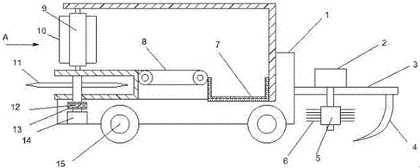 Reaping and rotovation integrated farm vehicle