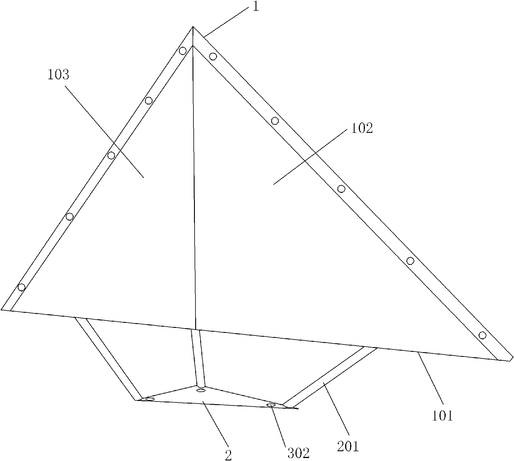 Split type corner reflector of synthetic aperture radar for interference remote sensing