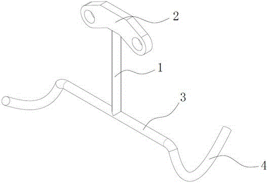 Curved lifting hook