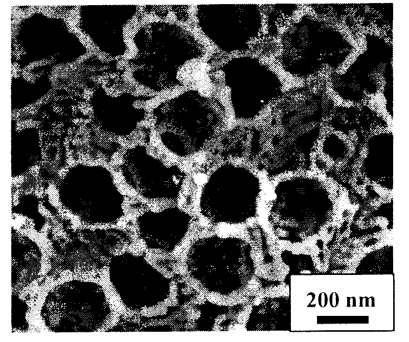 Soft and hard double template method for preparing three-dimensional ordered macroporous iron oxide with mesoporous pore wall