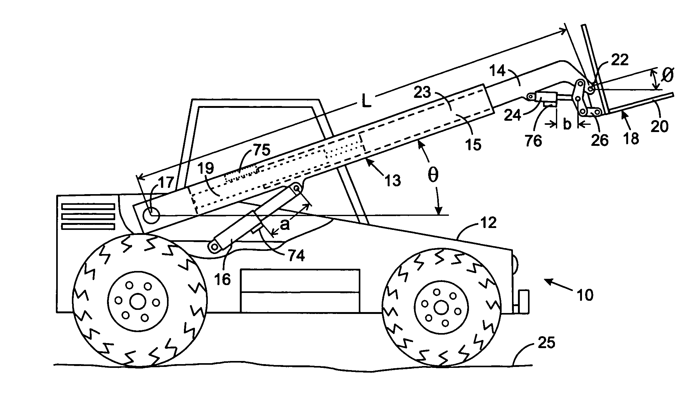 Automatic hydraulic load leveling system for a work vehicle