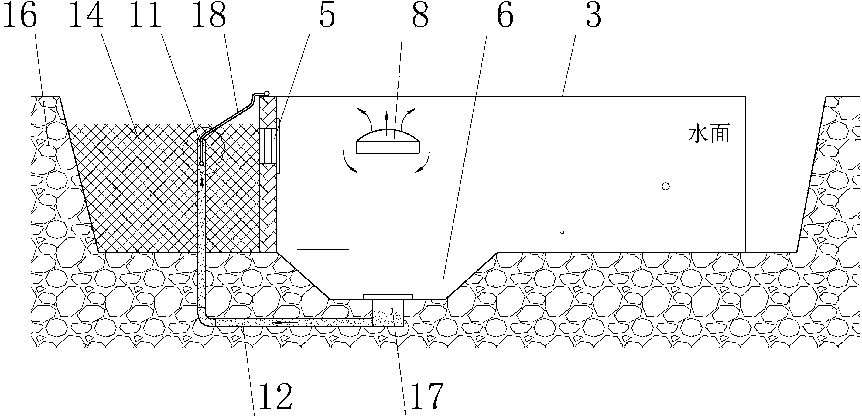 Pond differential niche ecological water treatment facility