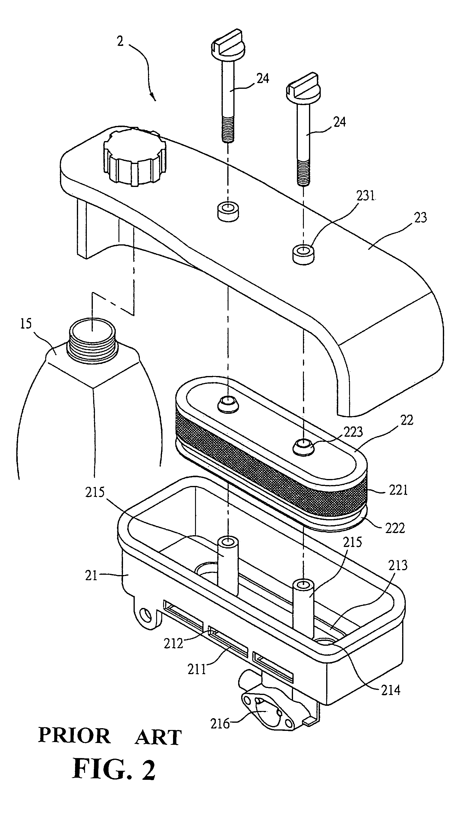 Air cleaner for engines