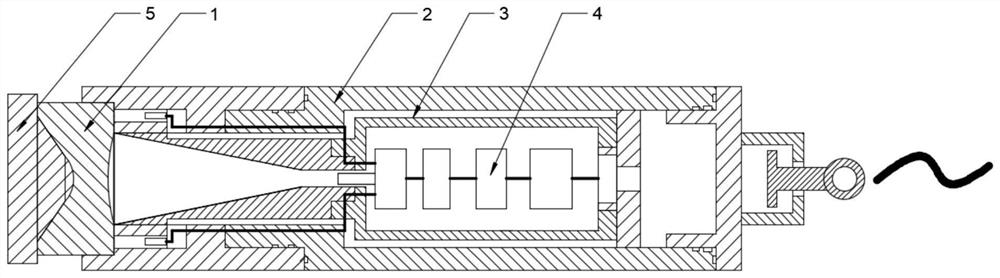 Reflection-type concave conical mirror panoramic camera device suitable for deep hole observation of rock mass structure