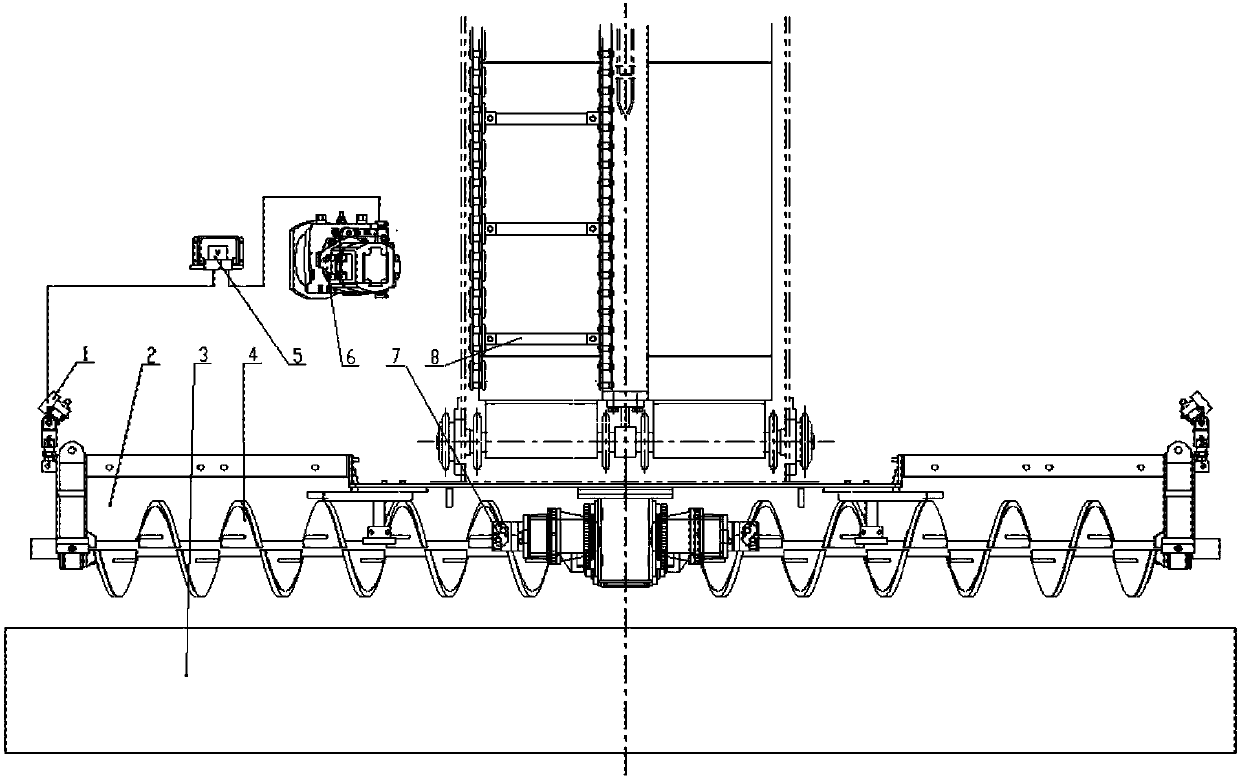 Paver material splitting system for increasing material splitting material level stability and control method