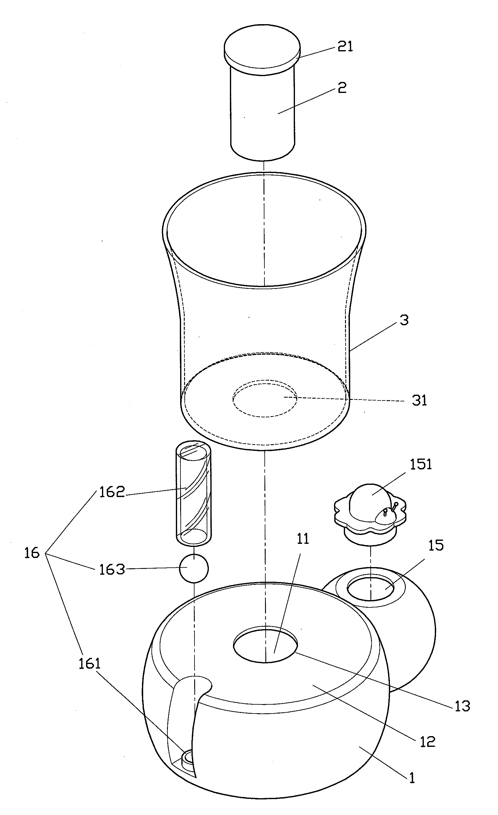 Water supply base of a plant pot