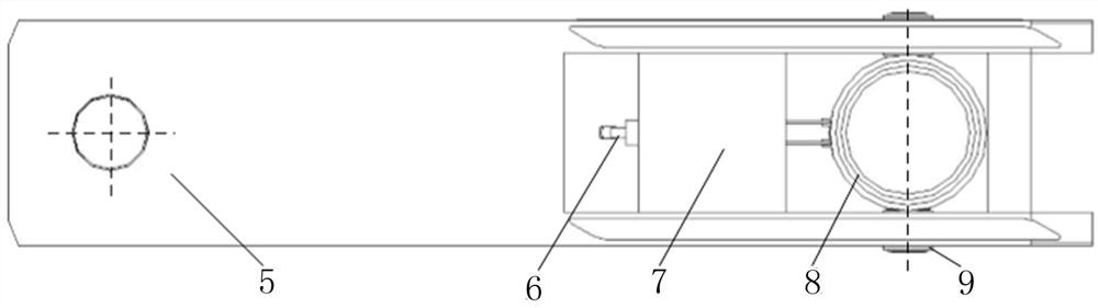 Solid rocket engine attitude adjusting device applied to centrifugal overload test