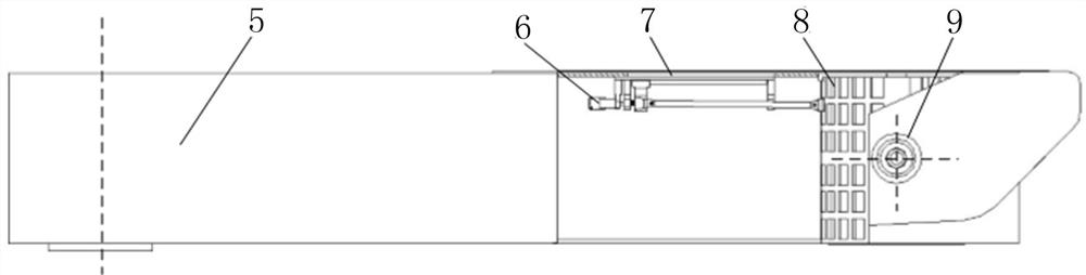 Solid rocket engine attitude adjusting device applied to centrifugal overload test