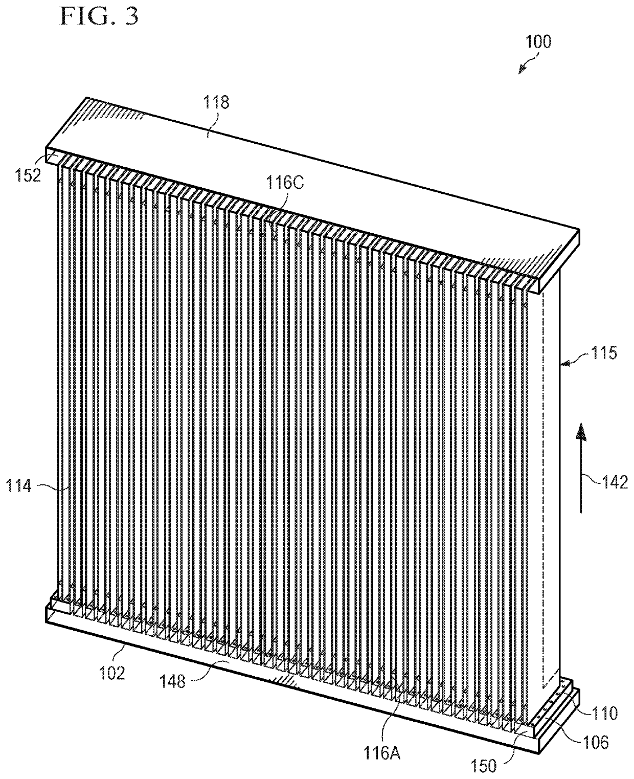 Compact high-throughput device for water treatment