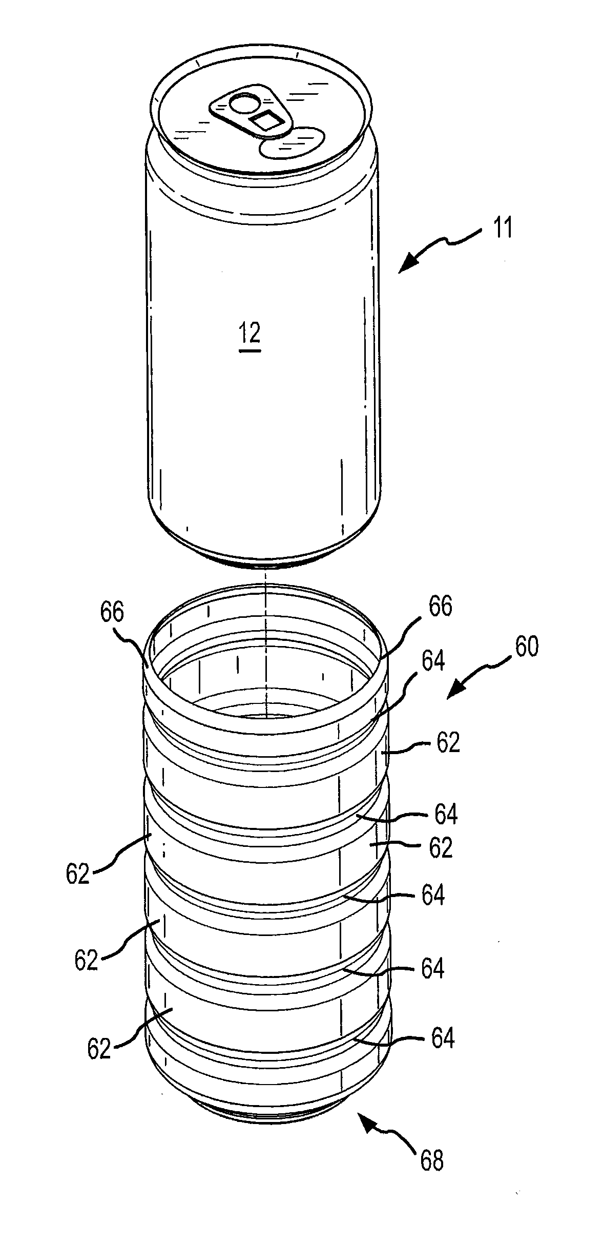 Double walled beverage container and method of making same