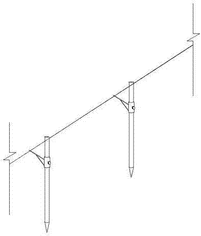 Pavement paving guide wire hanging pile and making method thereof