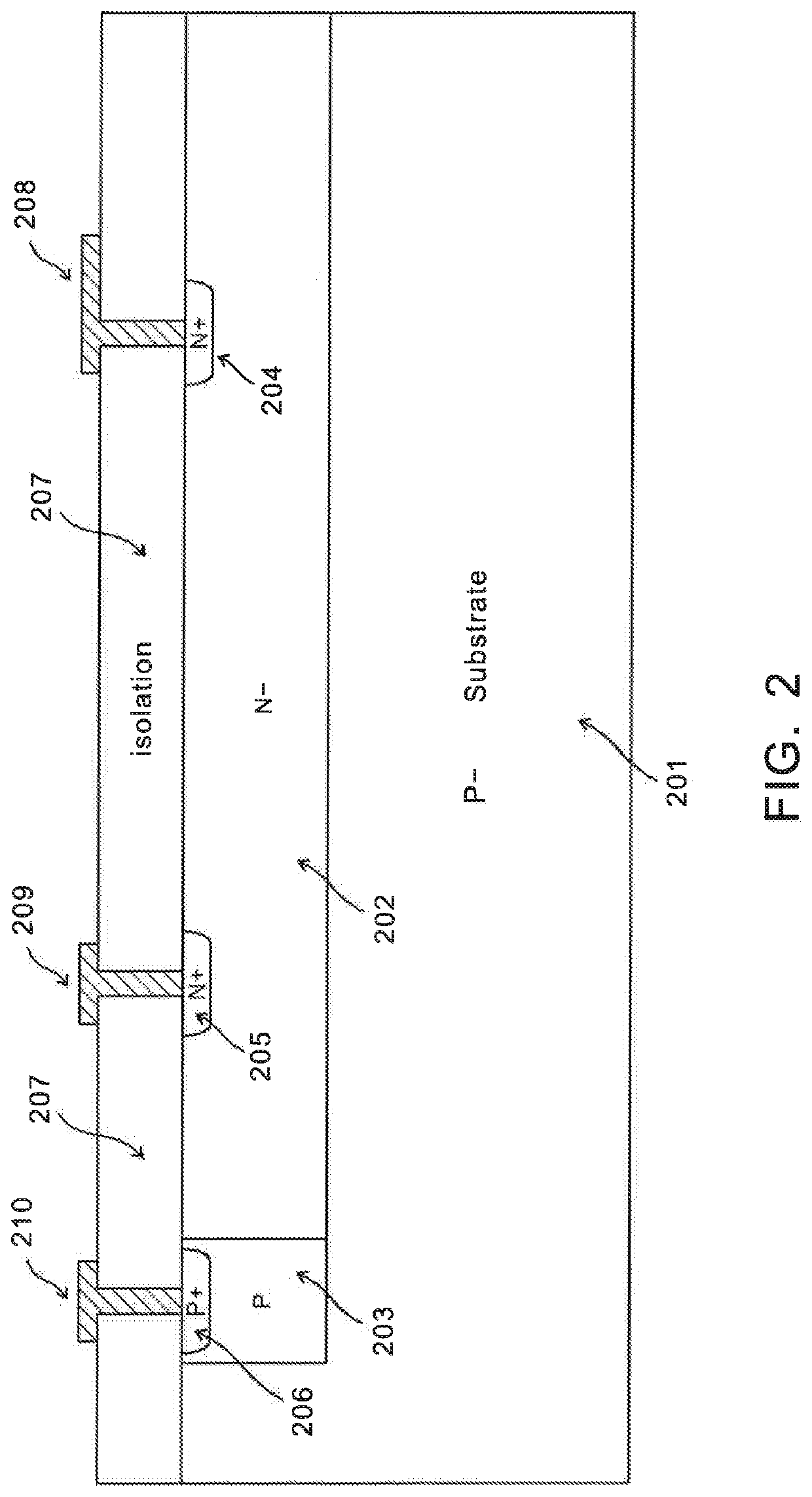 Semiconductor device for high voltage isolation