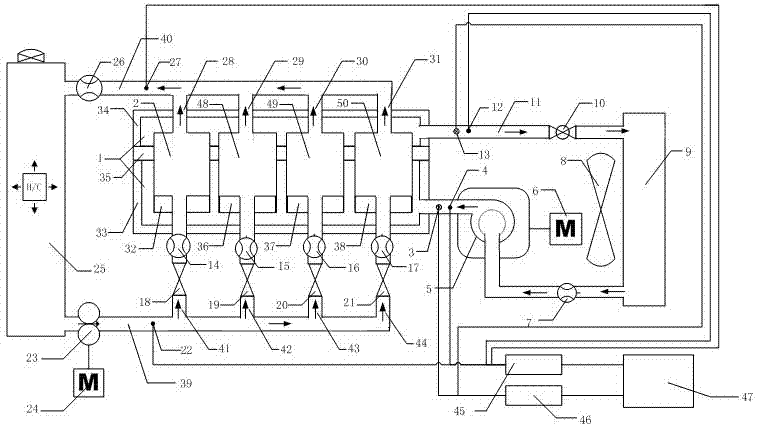 Simulation testing machine for evaluating cooling uniformity of internal combustion engine