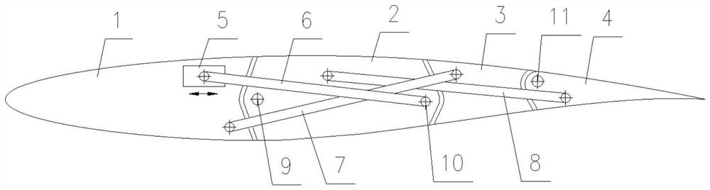 Variable-camber deformable wing based on connecting rod driving