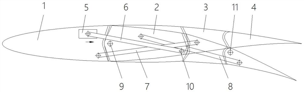 Variable-camber deformable wing based on connecting rod driving