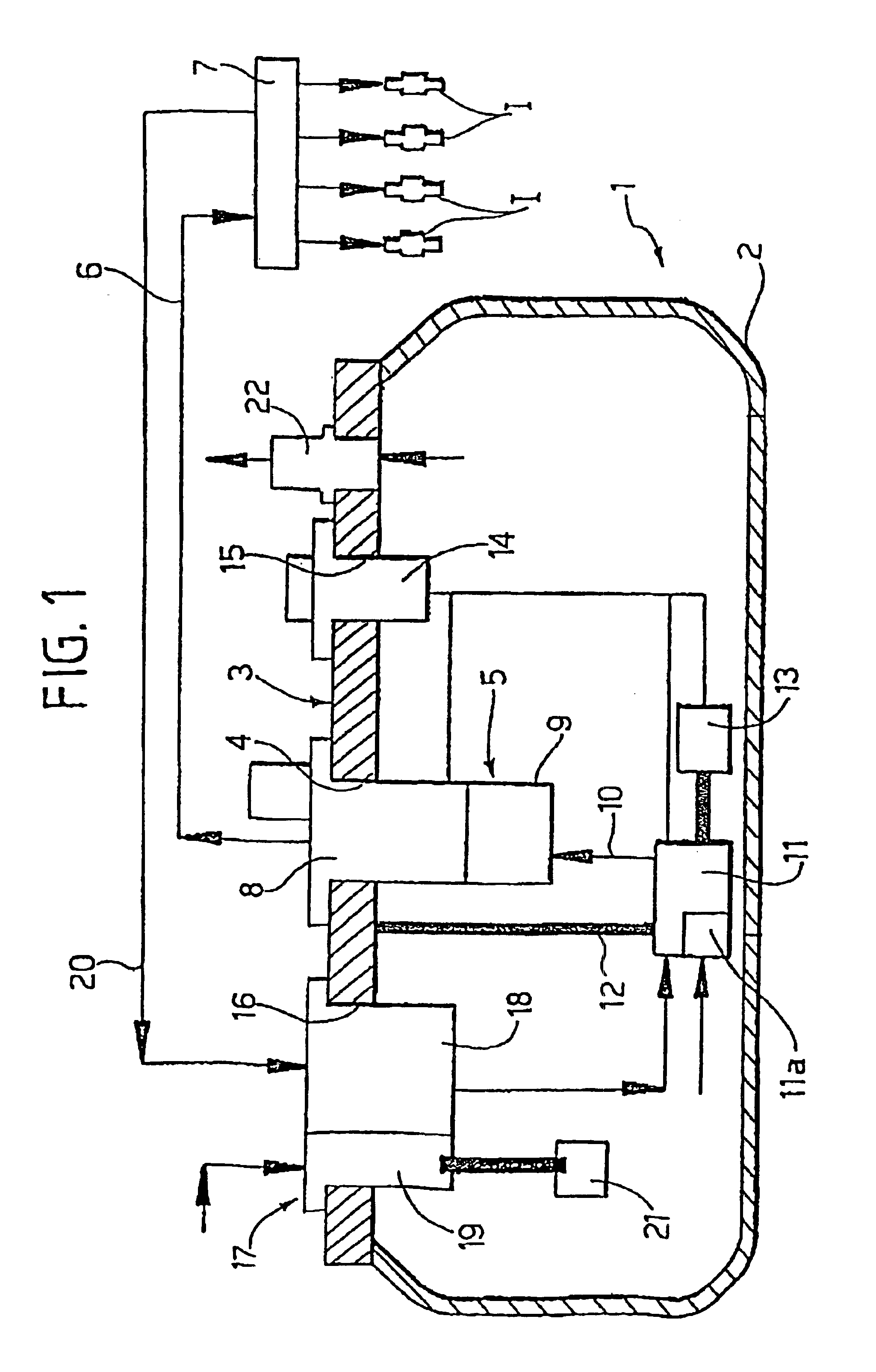 Level-sensor device for a liquid-fuel tank, particularly for a system for supplying LPG to an internal-combustion engine