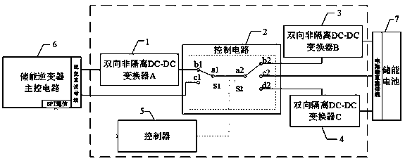 Energy storage inverter charging and discharging control circuit and control method thereof