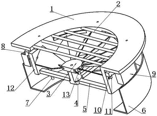 Wellhead drainage device with blade type closing valve