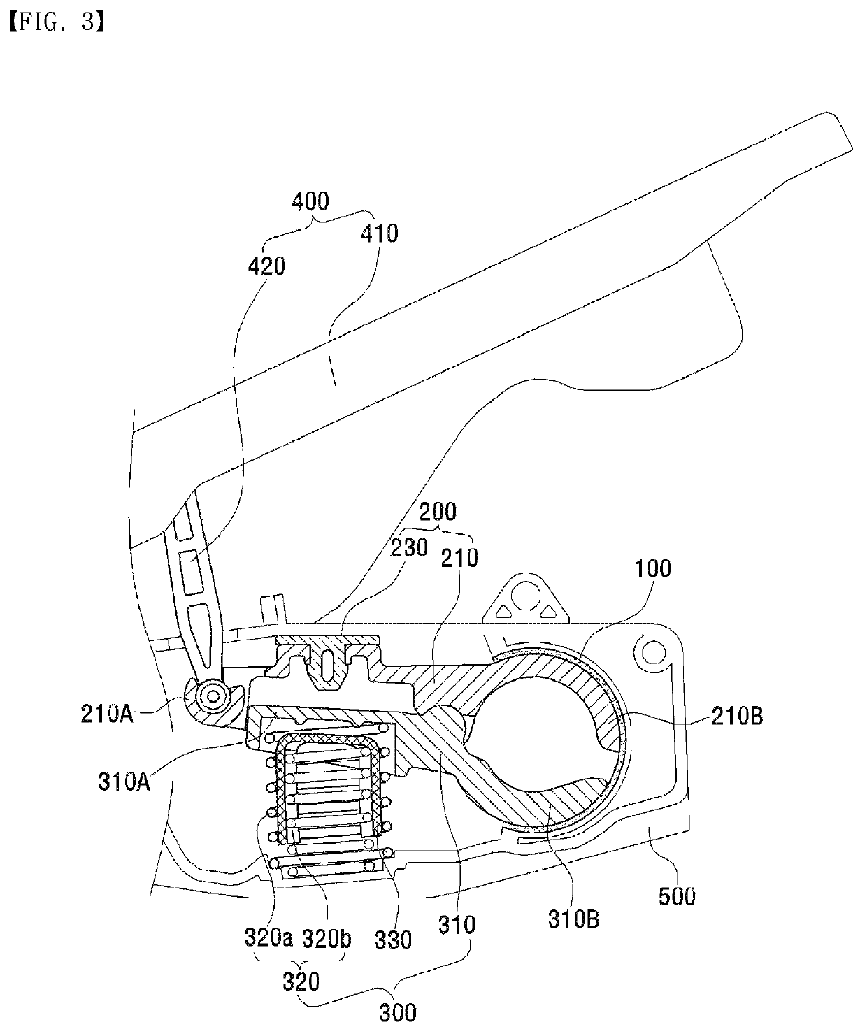 Vehicle accelerator pedal having dual hysteresis generating structure