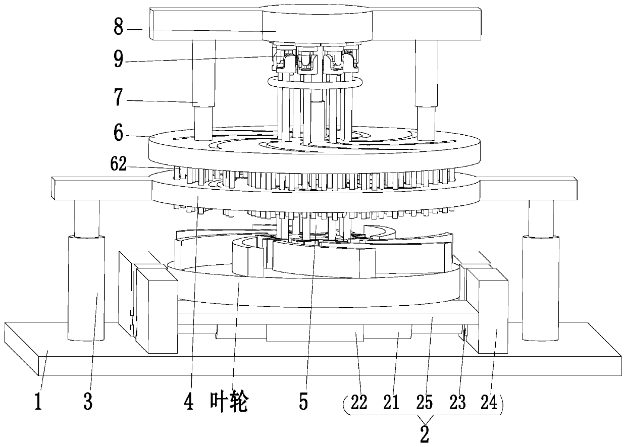 Water pump impeller manufacturing forming shakeout processing system