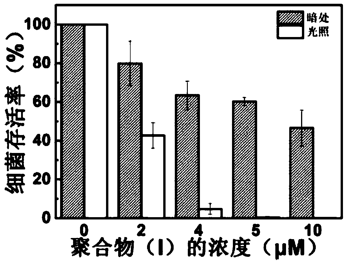 A kind of photodynamic bactericidal polymer and its preparation method and application