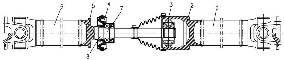 Novel transmission shaft with constant-speed ball cage structure