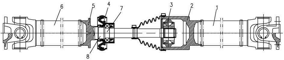 Novel transmission shaft with constant-speed ball cage structure