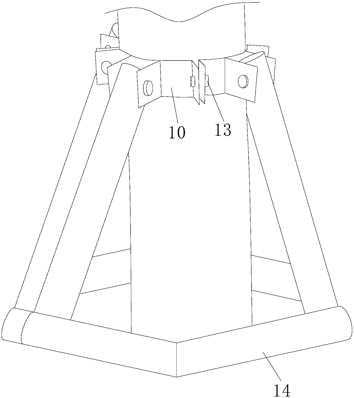 Forestry transplanting supporting device based on average stress