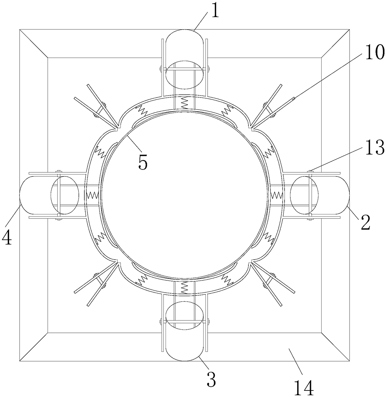 Forestry transplanting supporting device based on average stress