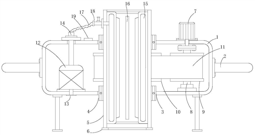 A hand-held cylindrical road pile side wall descaling device