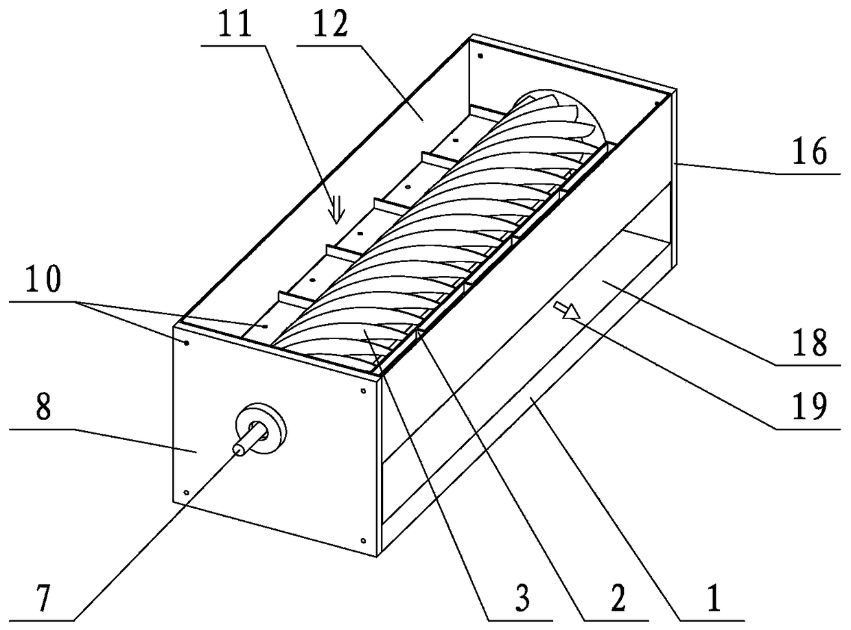 Helical blade compressed-gas type centrifugal draught fan