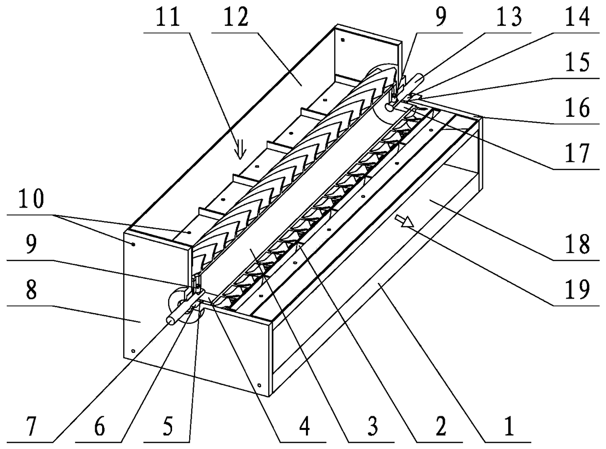 Helical blade compressed-gas type centrifugal draught fan